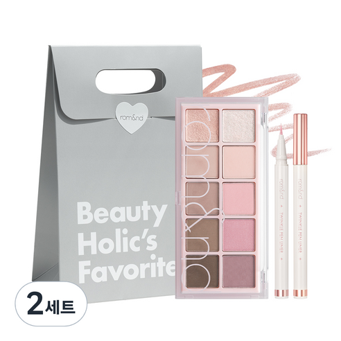 롬앤 베러 댄 팔레트 + 트윙클 펜 라이너 세트, [기획] 06 피오니 누드 가든(아이팔레트), 로지 스파클(라이너), 2세트