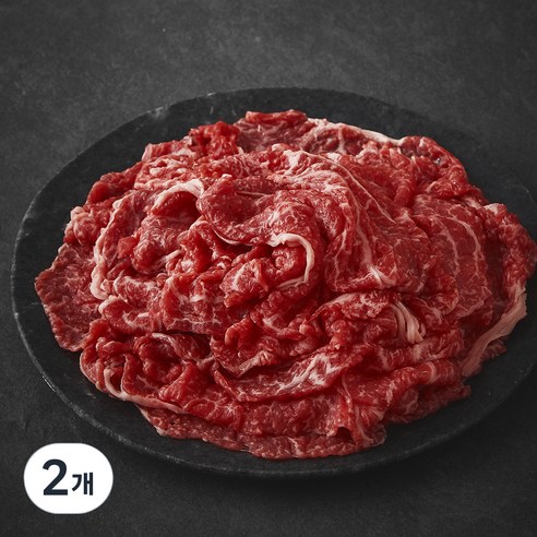 한우 1+등급 불고기/샤브샤브용 (냉장), 300g, 2개