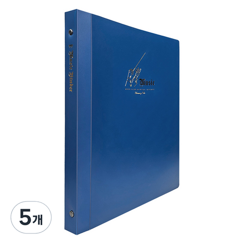 희망사무포인트 A4 O링 20매 바인더형 악보화일 BP3307, 네이비, 5개