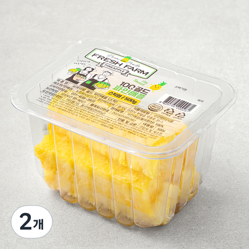 프레쉬팜 골드 파인애플 스틱, 500g, 2개