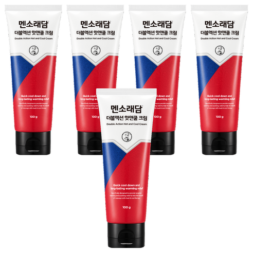 멘소래담 더블액션 핫앤쿨 크림, 100g, 5개