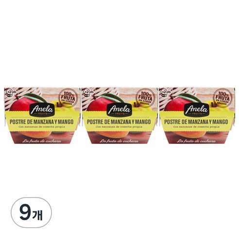 아넬라 첫시작 리얼 과일 디저트 세트, 망고, 200g, 9개
