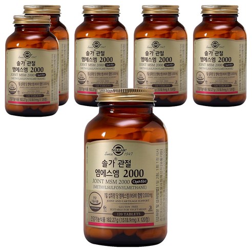 솔가 관절 엠에스엠 2000 182.27g, 120정, 6개