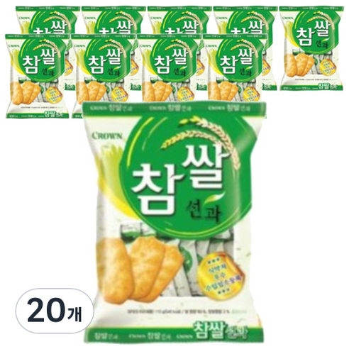 크라운 참쌀선과, 115g, 20개