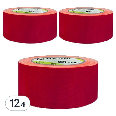 신흥테이프 면테이프 48mm x 25m, 12개