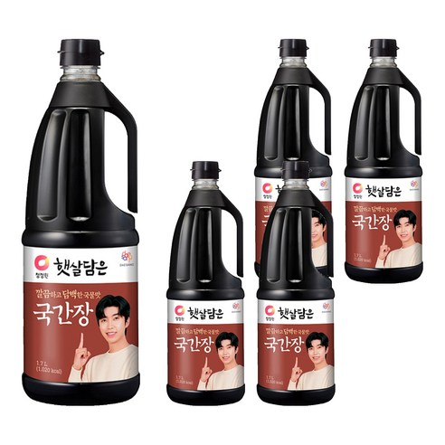 청정원 햇살담은 자연숙성 국간장, 1.7L, 5개