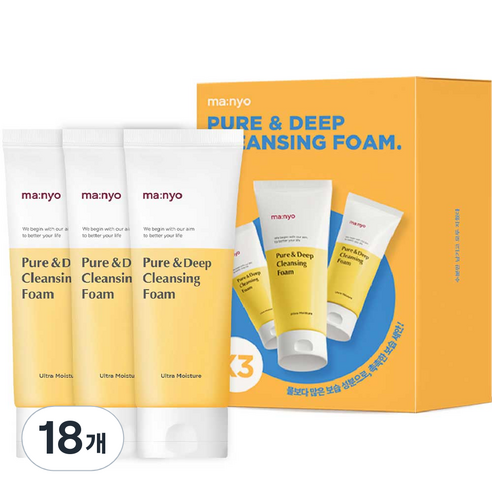 마녀공장 퓨어 앤 딥 클렌징폼, 100ml, 18개