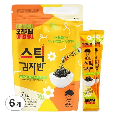 김대감 스틱 김자반 오리지널 7p, 70g, 6개