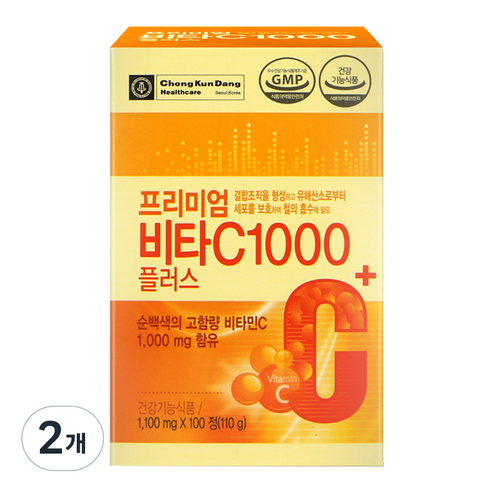 종근당건강 프리미엄 비타C 1000플러스, 100정, 2개