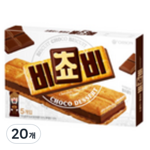 오리온 오리온비쵸비 통초콜릿비스킷, 125g, 20개