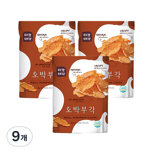 호박부각, 60g, 9개