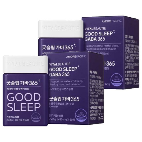 바이탈뷰티 굿슬립 가바365, 60정, 2개