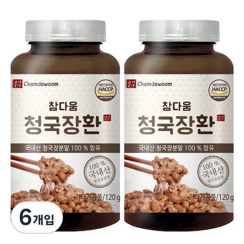 참다움 청국장환, 6개입, 120g