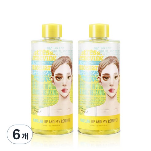 [비건뷰티] 아리얼 릴리빙 미셀라 립앤아이 리무버, 300ml, 6개