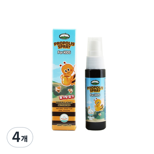 네이쳐스탑 키즈 프로폴리스 스프레이 딸기향, 4개, 35ml