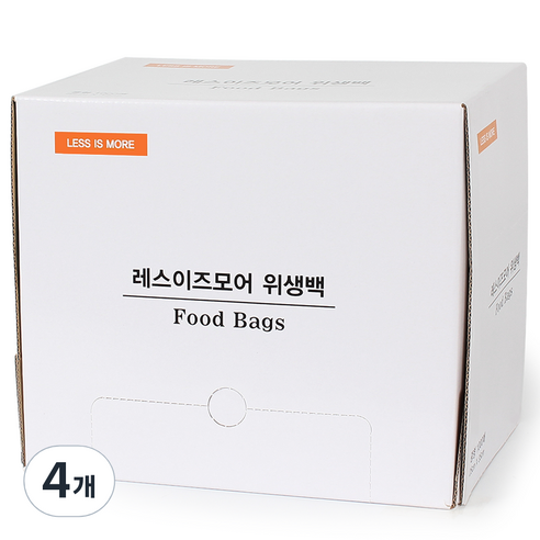 레스이즈모어 대용량 위생백, 중(M), 1000개입, 4개