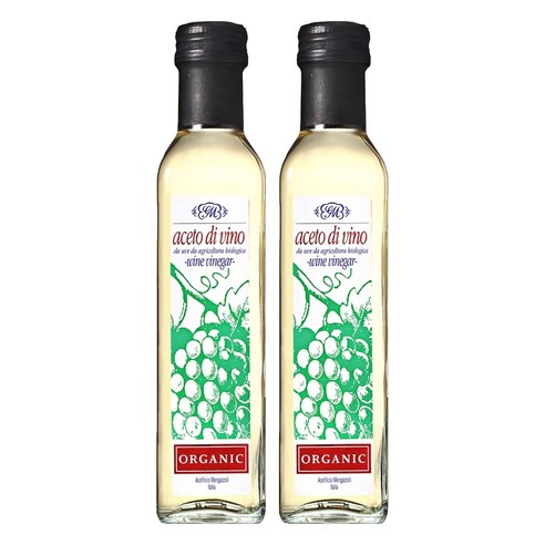 멩가졸리 유기농 화이트 와인 식초, 250ml, 2개