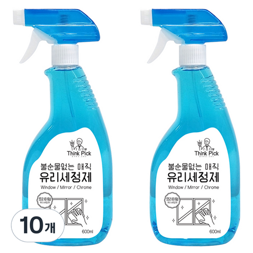 띵크픽 불순물 없는 매직 유리세정제, 600ml, 10개