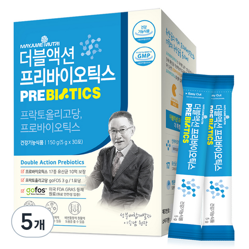 메이준뉴트리 더블액션 프리바이오틱스, 150g, 5개