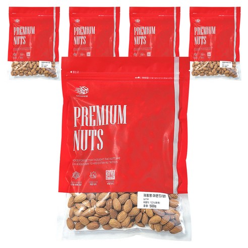 다다모마켓 생아몬드, 500g, 5개
