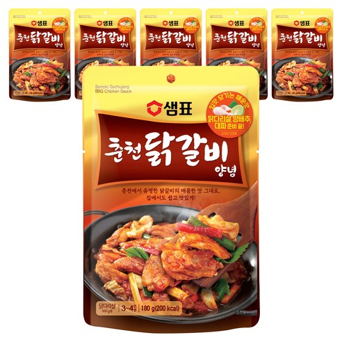 샘표 춘천닭갈비 양념소스, 180g, 6개