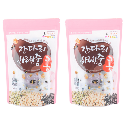 잔다리 하루한줌 볶음콩, 120g, 2개