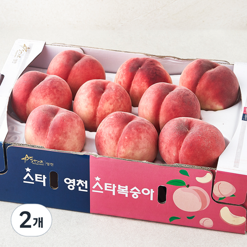 농협 영천 아삭한복숭아, 2개, 3kg(7~9입)