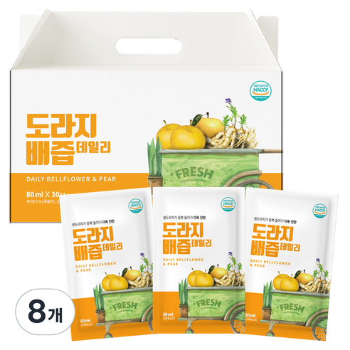 물넣지않은 도라지배즙 데일리, 2.4L, 8개