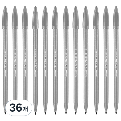 모나미 3000 피그먼트 프러스펜 0.4mm, NG 4 스톰그레이, 36개