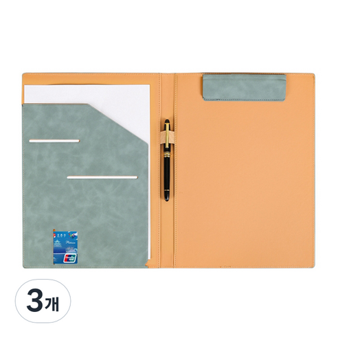 알로데 프리미엄 A4 마그넷 클립보드, TYPE 03 스카이 기본, 3개