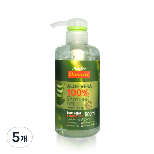 다바찌 알로에베라 100 수딩젤, 500ml, 5개