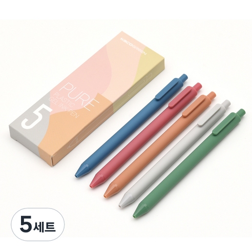 카코 퓨어 에디션 모란디 젤펜 5종 세트 0.5mm, 혼합색상, 5세트