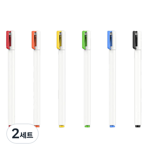 에브리띵 기화펜 6종, 레인보우 화이트, 2세트