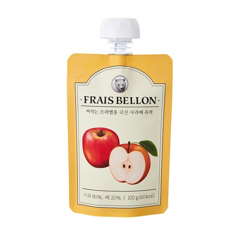 프레벨롱 짜먹는 국산 과일퓨레 혼합맛(사과/배) × 100g × 1개, 맛 × 개당 중량 × 수량 섬네일