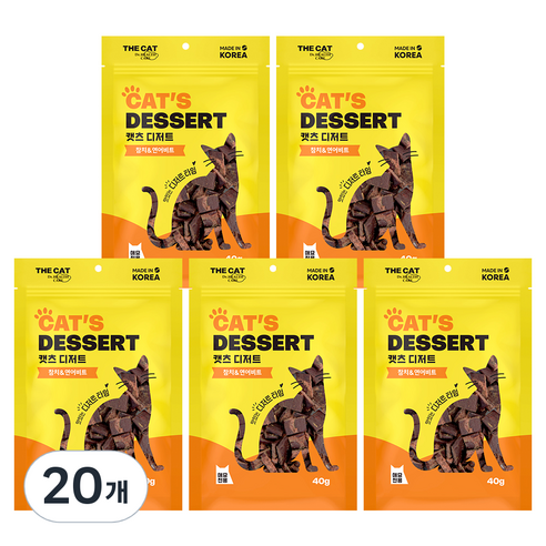 더캣 캣츠 디저트 비트 간식, 40g, 20개, 혼합맛(참치&연어)