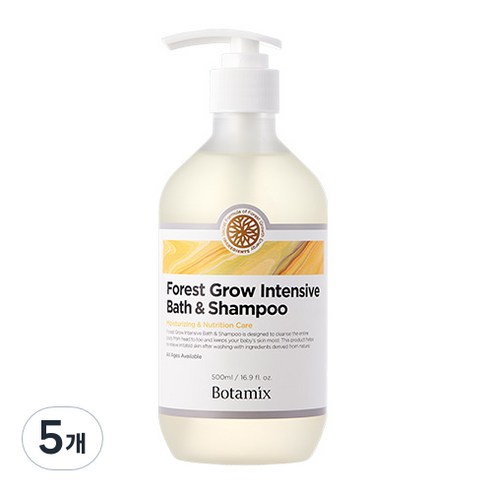 보타믹스 포레스트 그로우 인텐시브 바스 앤 샴푸, 500ml, 5개