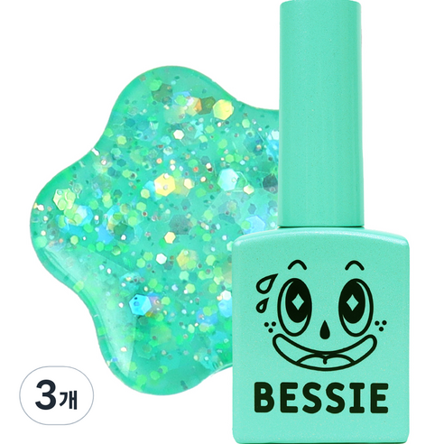 BESSIE 네온 글리터젤 네온팝 GL, GL42, 11ml, 3개