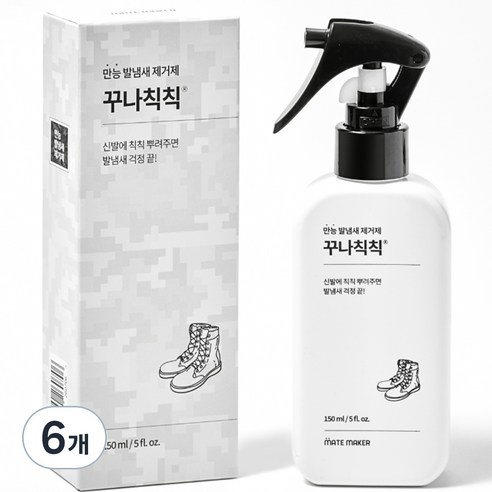 꾸나칙칙 신발 전용 탈취제, 150ml, 6개