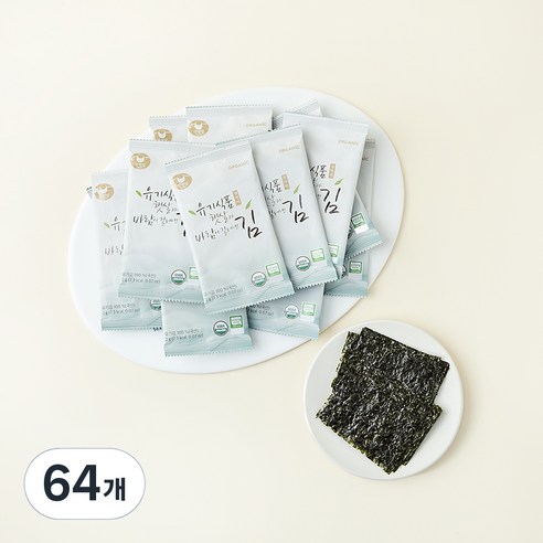 만전김 유기 햇살과 바람이 길러낸 무가미 김, 2g, 64개