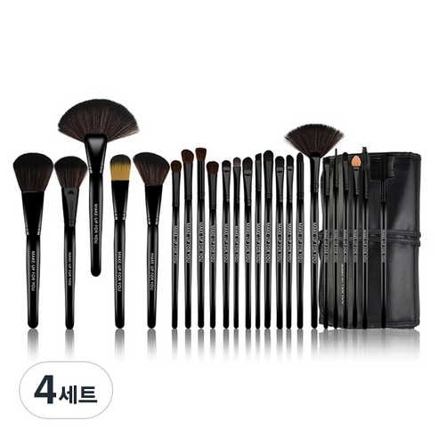 메이크업포유 메이크업 브러쉬 24종 세트, 혼합색상, 4세트