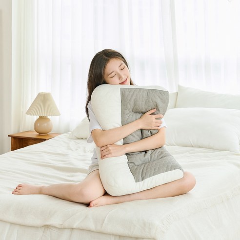달콤상점 어깨 목이 편한 기절 라텍스 경추 베개, 화이트, 2개