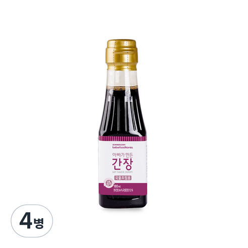 베베푸드 아빠가 만든 간장 국물조림용, 180ml, 4개, 한식 간장