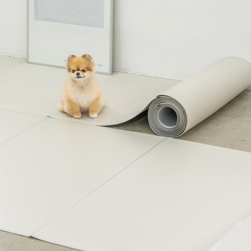 디팡 펫플레이 강아지매트 폴딩타입 140폭, 젤리 라이트 그레이, 8칸(480cm x 140cm x 4mm)