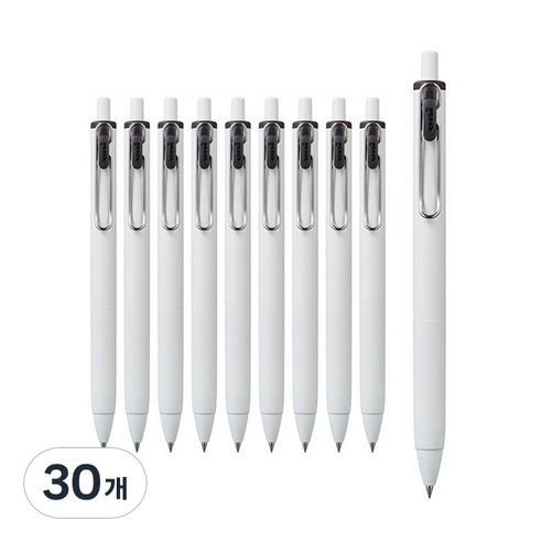 유니볼원 중성 잉크펜 0.5mm, 블랙, 30개