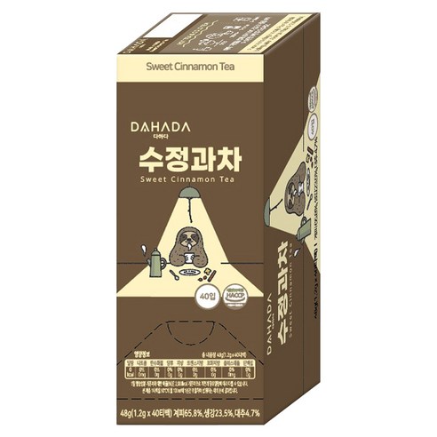 다하다 수정과차, 1.2g, 40개입, 1개