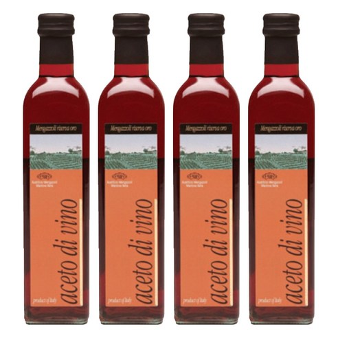 멩가졸리 레드 와인 비네가 아세토 디 비노 와인식초, 500ml, 4개