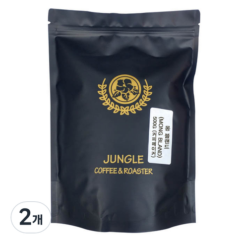 정글인터내셔널 몽블렌드 커피원두, 500g, 커피메이커, 2개
