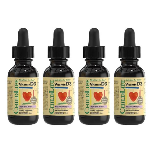 차일드라이프 비타민 D3 베리맛, 30ml, 4개
