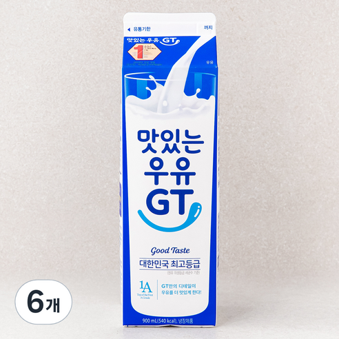 남양유업 맛있는 우유 GT, 900ml, 6개