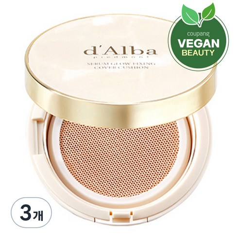달바 세럼 글로우 픽싱 커버 쿠션 SPF50+ 17g, 23호, 3개
